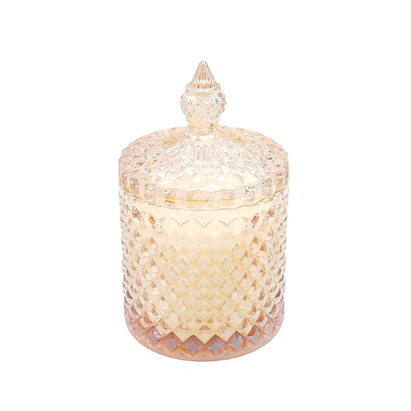 Free samples supply  embossed luxury personalized glass scented candle for home decor with OEM ODM candle service